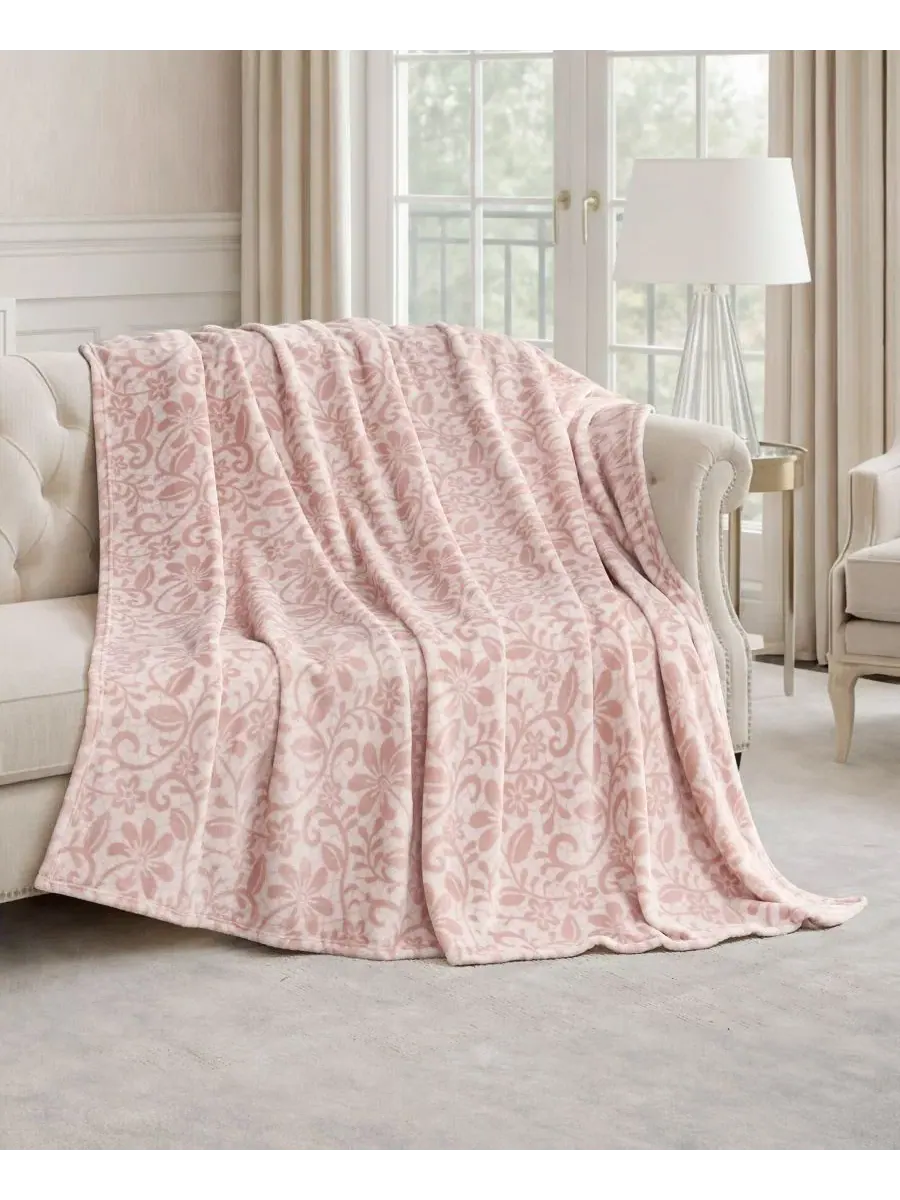 Плед из плюша 152x178 см BCBG, Pauline Floral — изображение 3 из 7