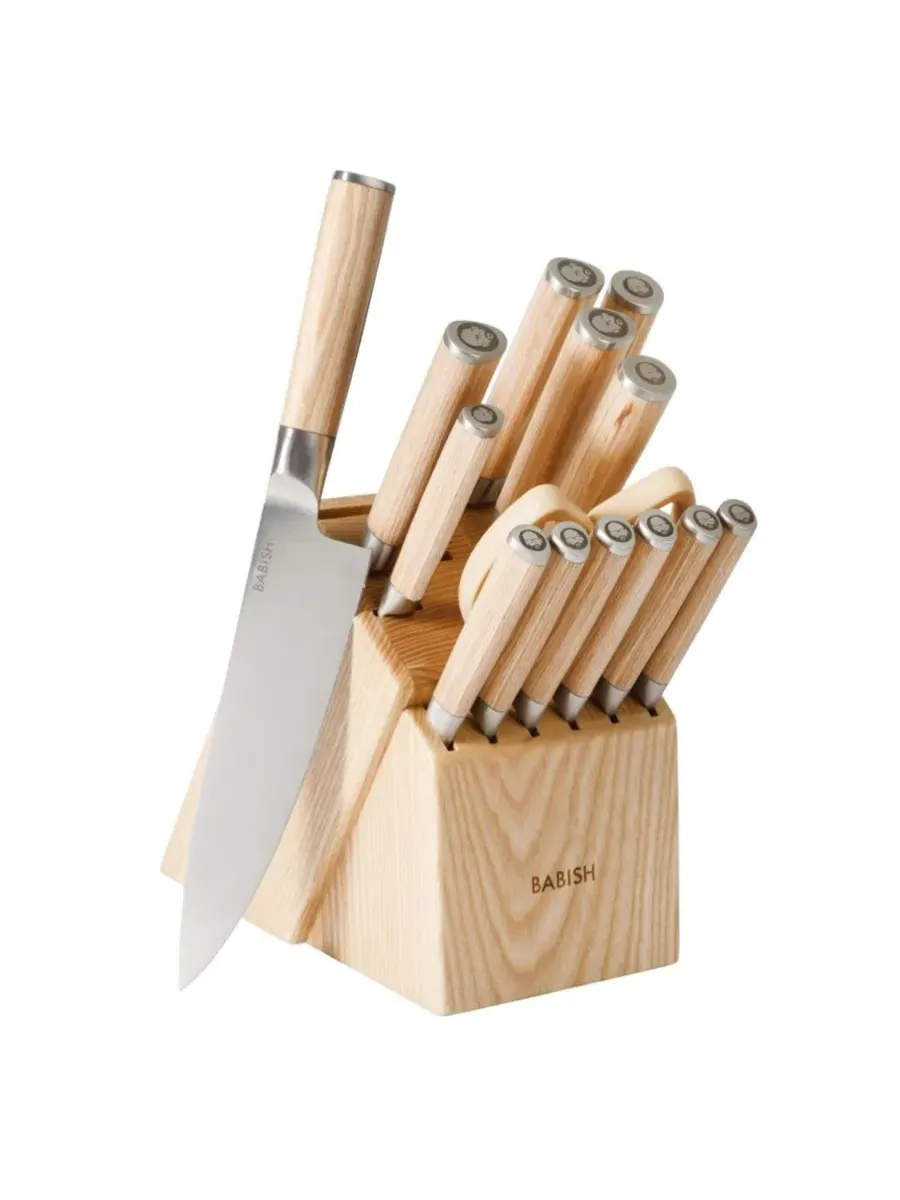 Набор ножей из немецкой стали, 15 предметов, с блоком Babish, Light Pakka