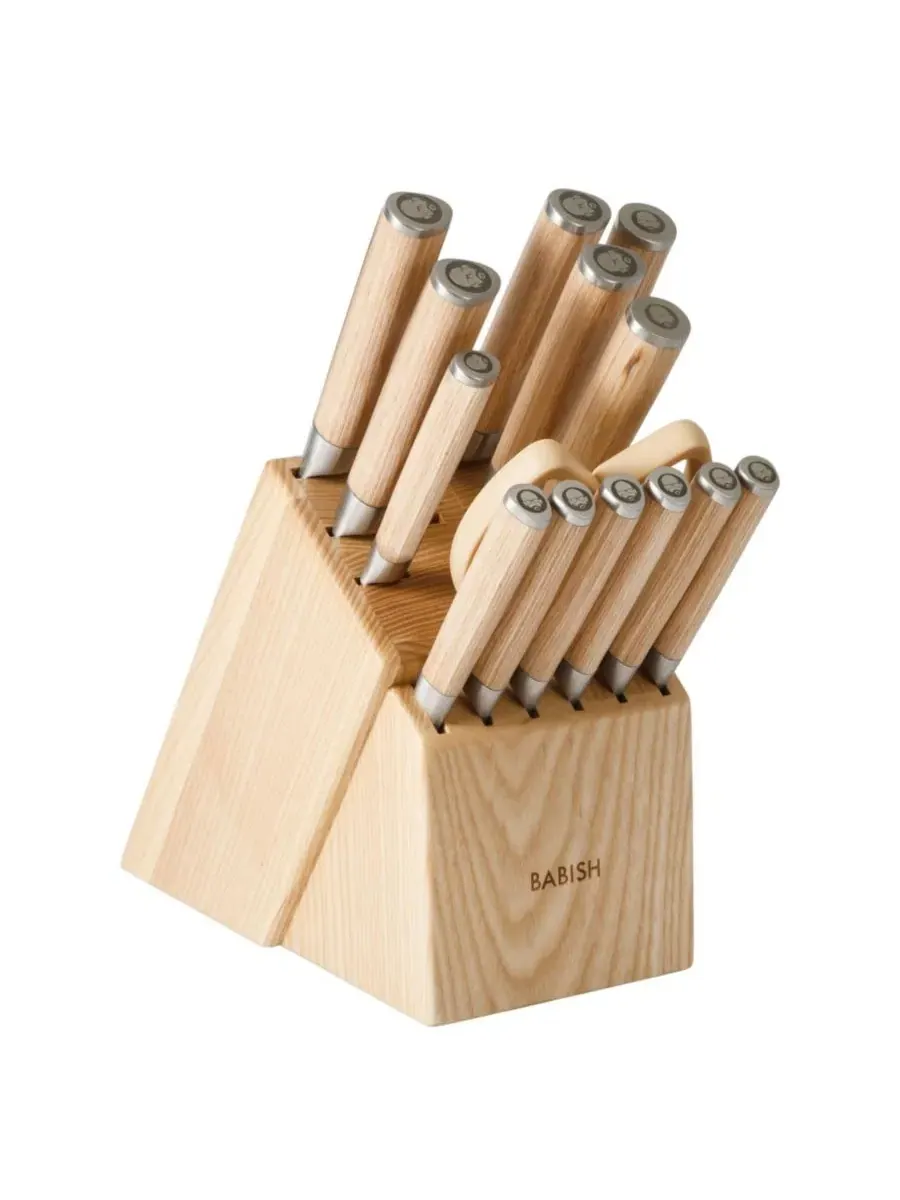 Набор ножей из немецкой стали, 15 предметов, с блоком Babish, Light Pakka — изображение 2 из 6
