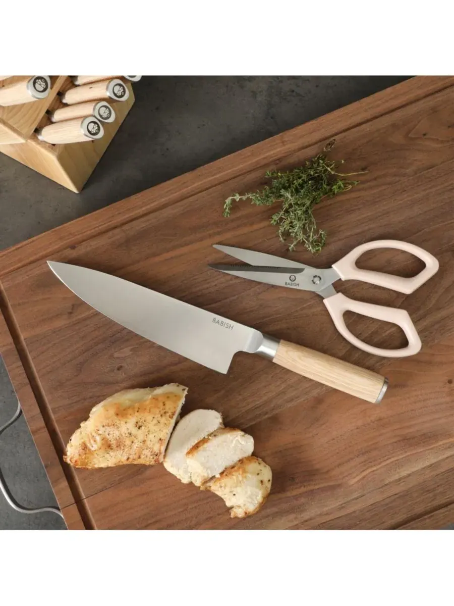 Набор ножей из немецкой стали, 15 предметов, с блоком Babish, Light Pakka — изображение 6 из 6