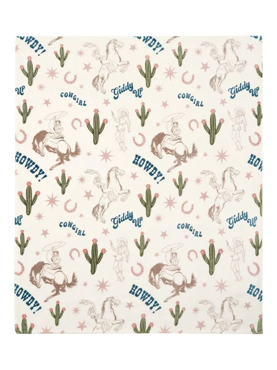 Элегантный плюшевый плед, 127 x 152 см Jessica Simpson, Giddy Up Cowgirl — изображение 2 из 5