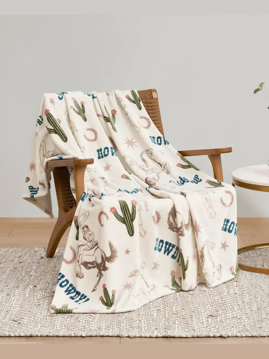 Элегантный плюшевый плед, 127 x 152 см Jessica Simpson, Giddy Up Cowgirl — изображение 5 из 5
