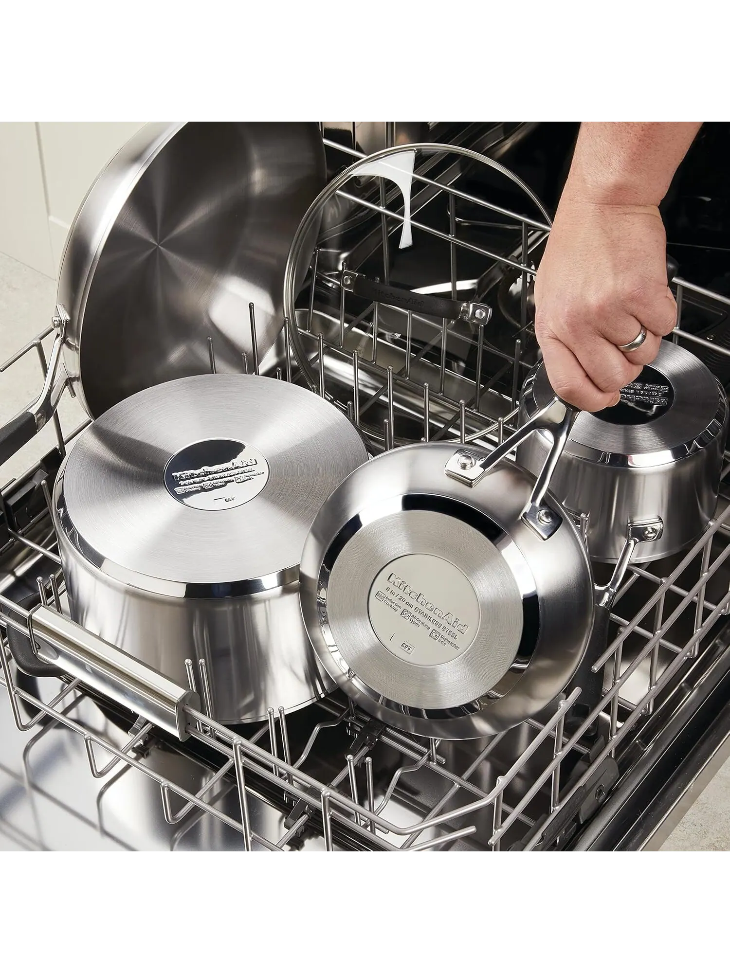 Кастрюля KitchenAid Brushed Stainless Steel Induction, 7,6 литра — изображение 11 из 13