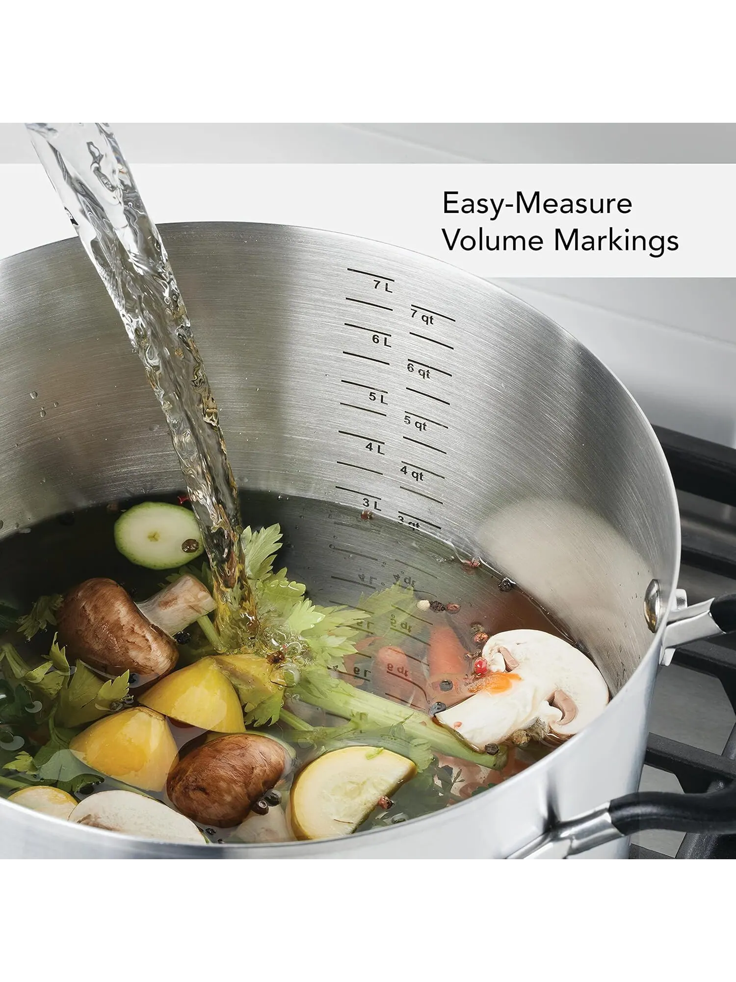 Кастрюля KitchenAid Brushed Stainless Steel Induction, 7,6 литра — изображение 4 из 13