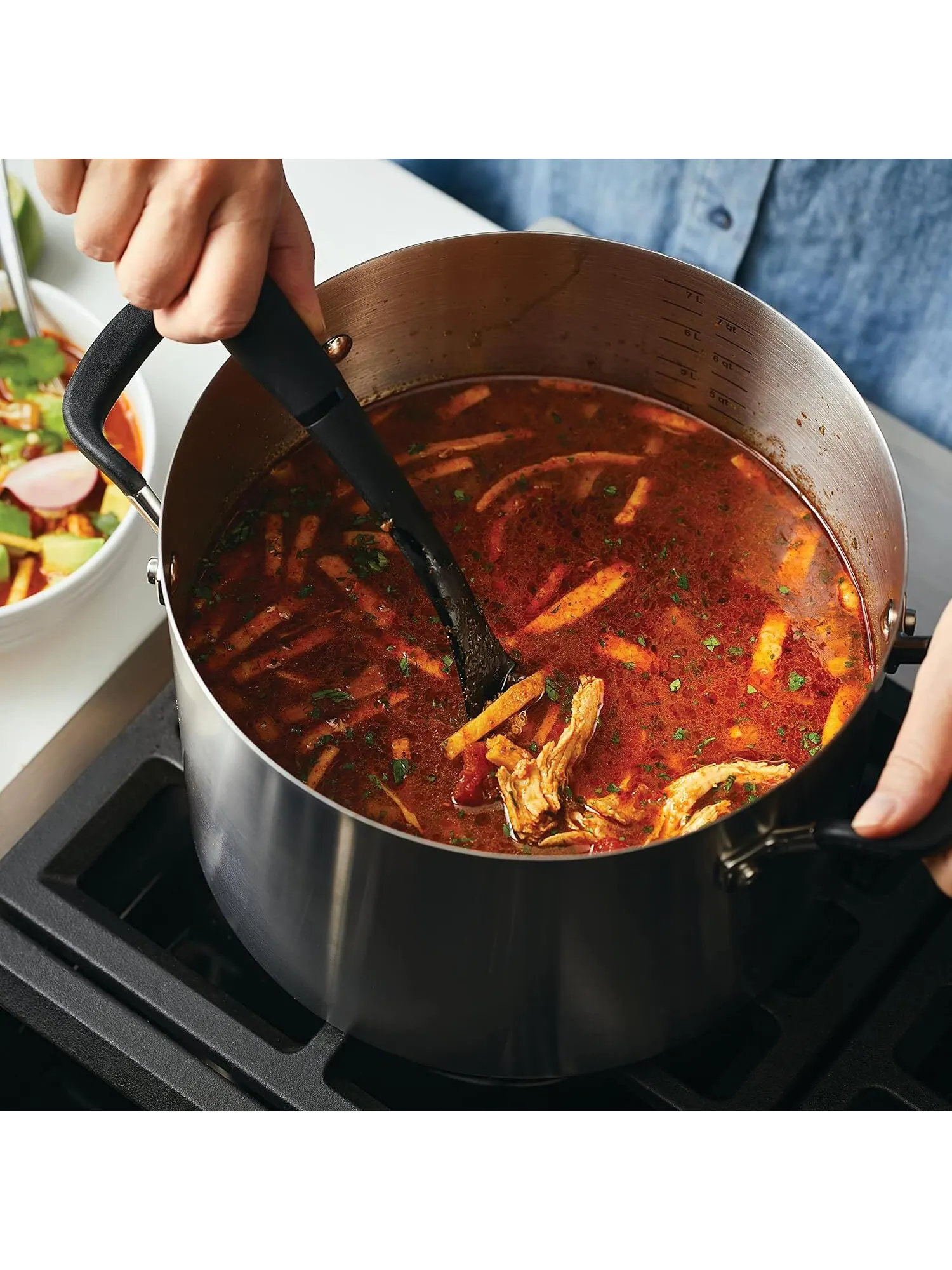 Кастрюля KitchenAid Brushed Stainless Steel Induction, 7,6 литра — изображение 9 из 13