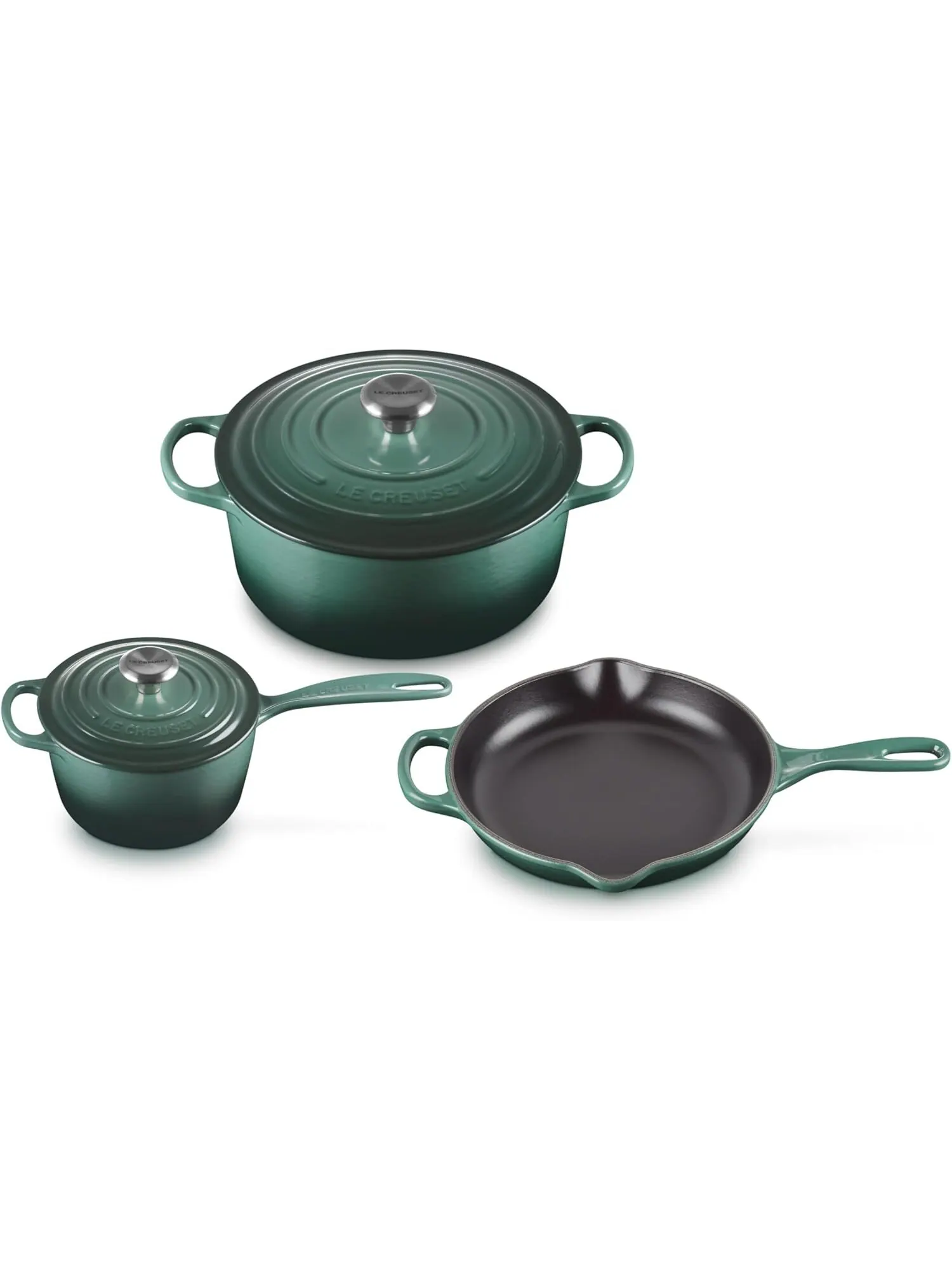 Набор чугунной эмалированной посуды Le Creuset, 5 предметов, 16/23/26 см