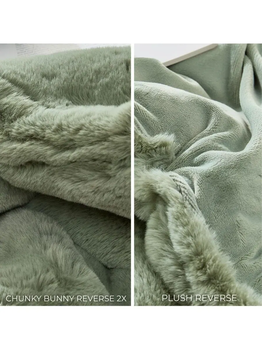 Комплект из 2 предметов: пушистое одеяло-комфортер Oversized и наволочка, модель 1,100 Bunnies — изображение 4 из 4