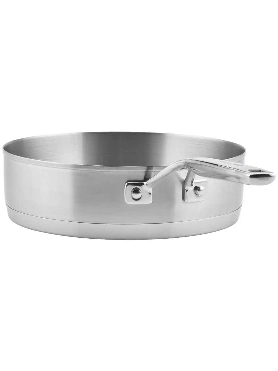Набор посуды KitchenAid 3-Ply Base Stainless Steel, 11 предметов, глянцевая сталь — изображение 7 из 9