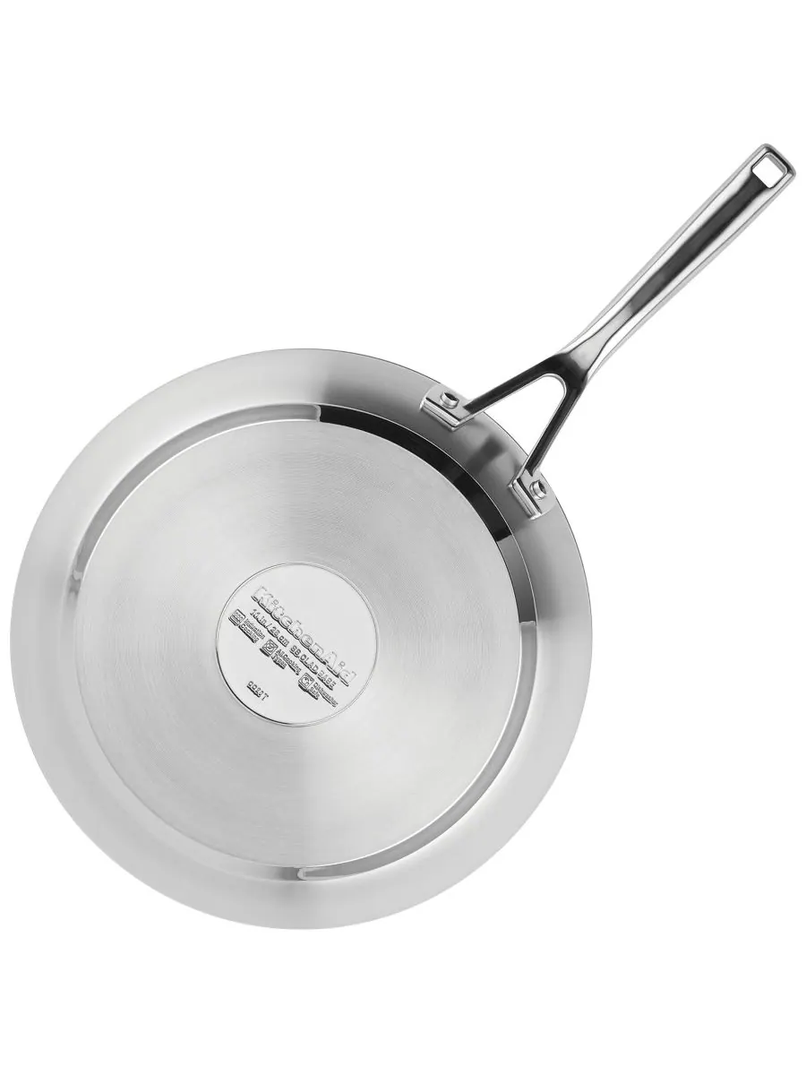 Набор посуды KitchenAid 3-Ply Base Stainless Steel, 11 предметов, глянцевая сталь — изображение 8 из 9
