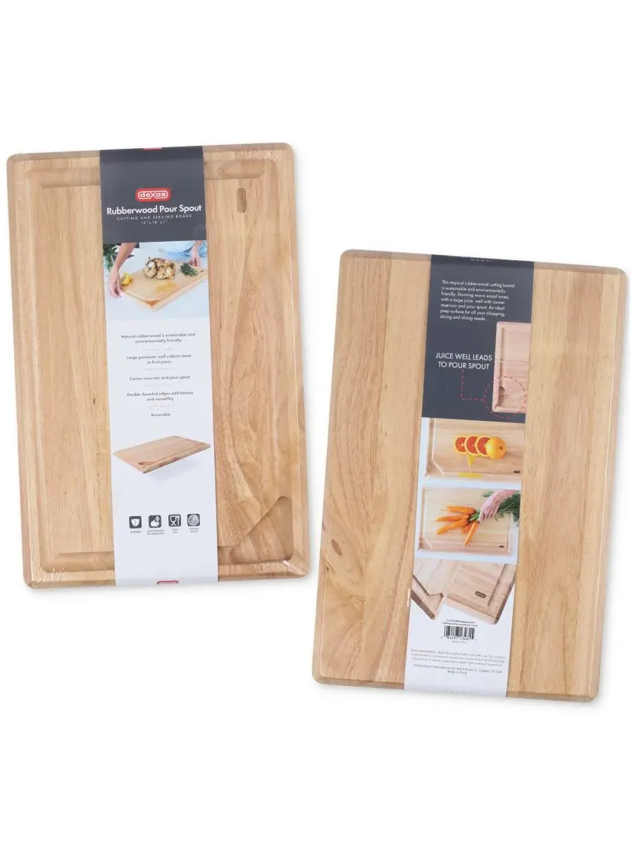 Доска для разлива из каучукового дерева, 30 x 46 см Dexas, Rubberwood — изображение 5 из 5