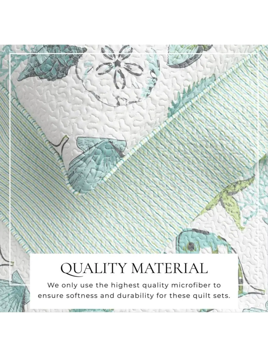 Комплект постельного белья из микрофибры Coastal с наволочками Linery & Co, Fish & Coral, размер — изображение 2 из 6