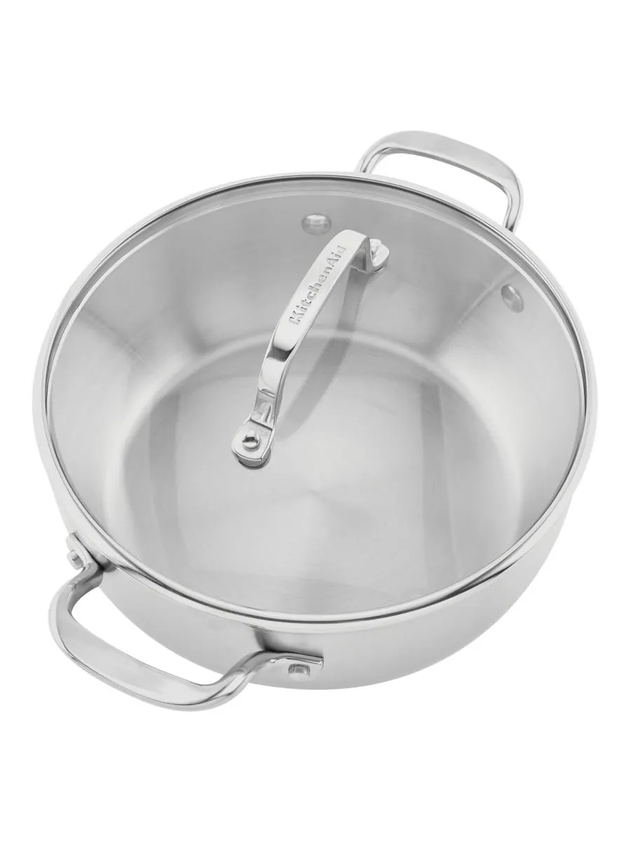 Кастрюля KitchenAid 3-Ply Base Stainless Steel Induction Casserole, 3,8 л — изображение 4 из 10