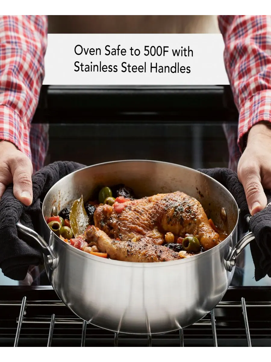 Кастрюля KitchenAid 3-Ply Base Stainless Steel Induction Casserole, 3,8 л — изображение 10 из 10