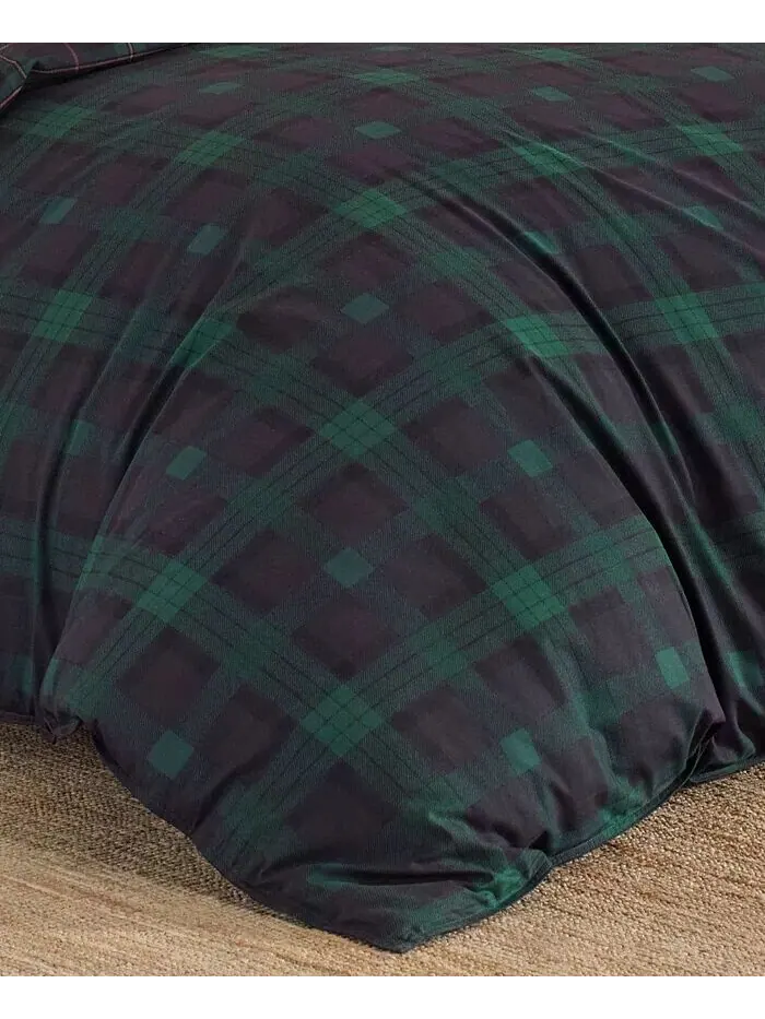 Наборы пододеяльников зеленого цвета Woodland Tartan Eddie Bauer — изображение 4 из 4