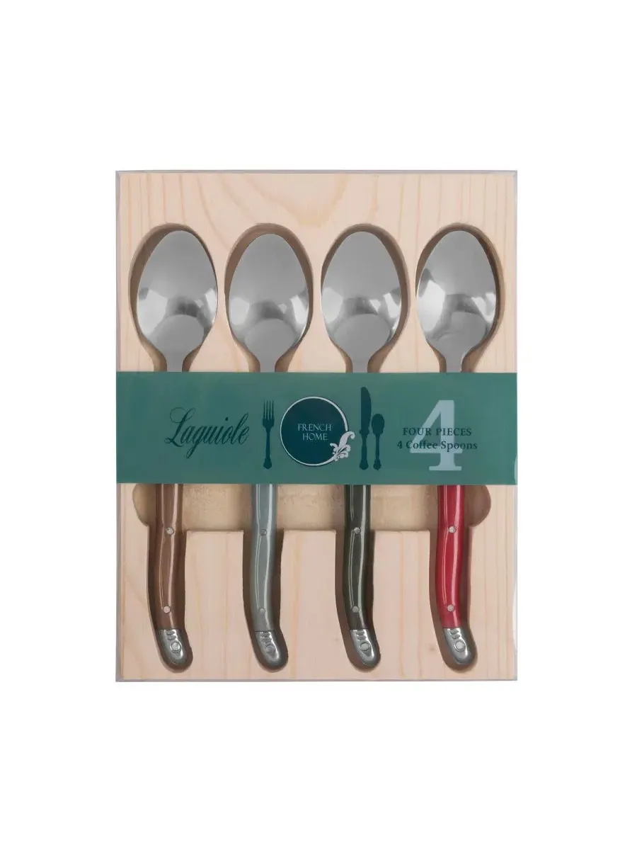 Набор из 4 кофейных ложек Laguiole Holly Berry French Home, Holly Berry — изображение 3 из 5