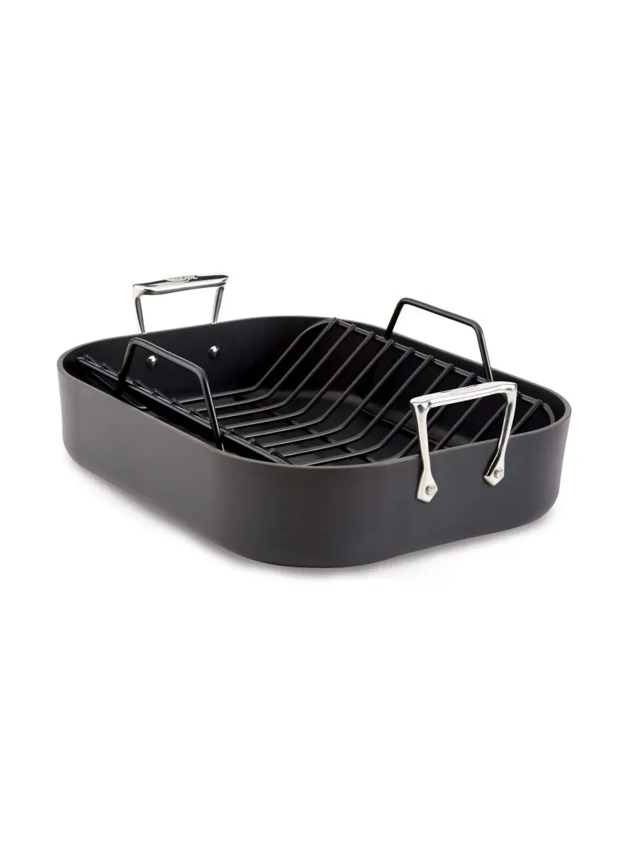 Антипригарная жаровня с решеткой из анодированного алюминия All-Clad, Hard Anodized