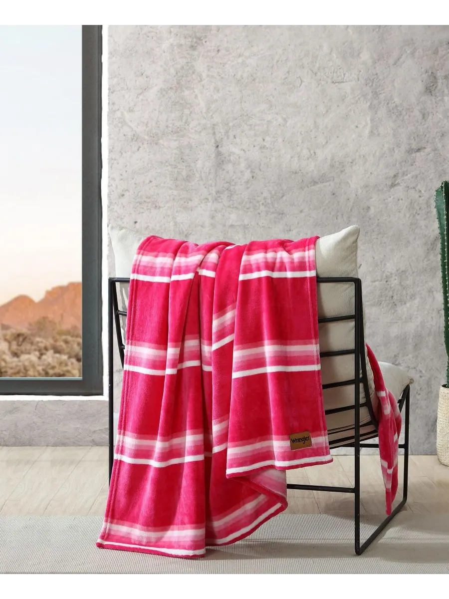 Ультрамягкий плюшевый флисовый плед, 50 x 60 дюймов Wrangler, Saddle Stripe — изображение 2 из 7