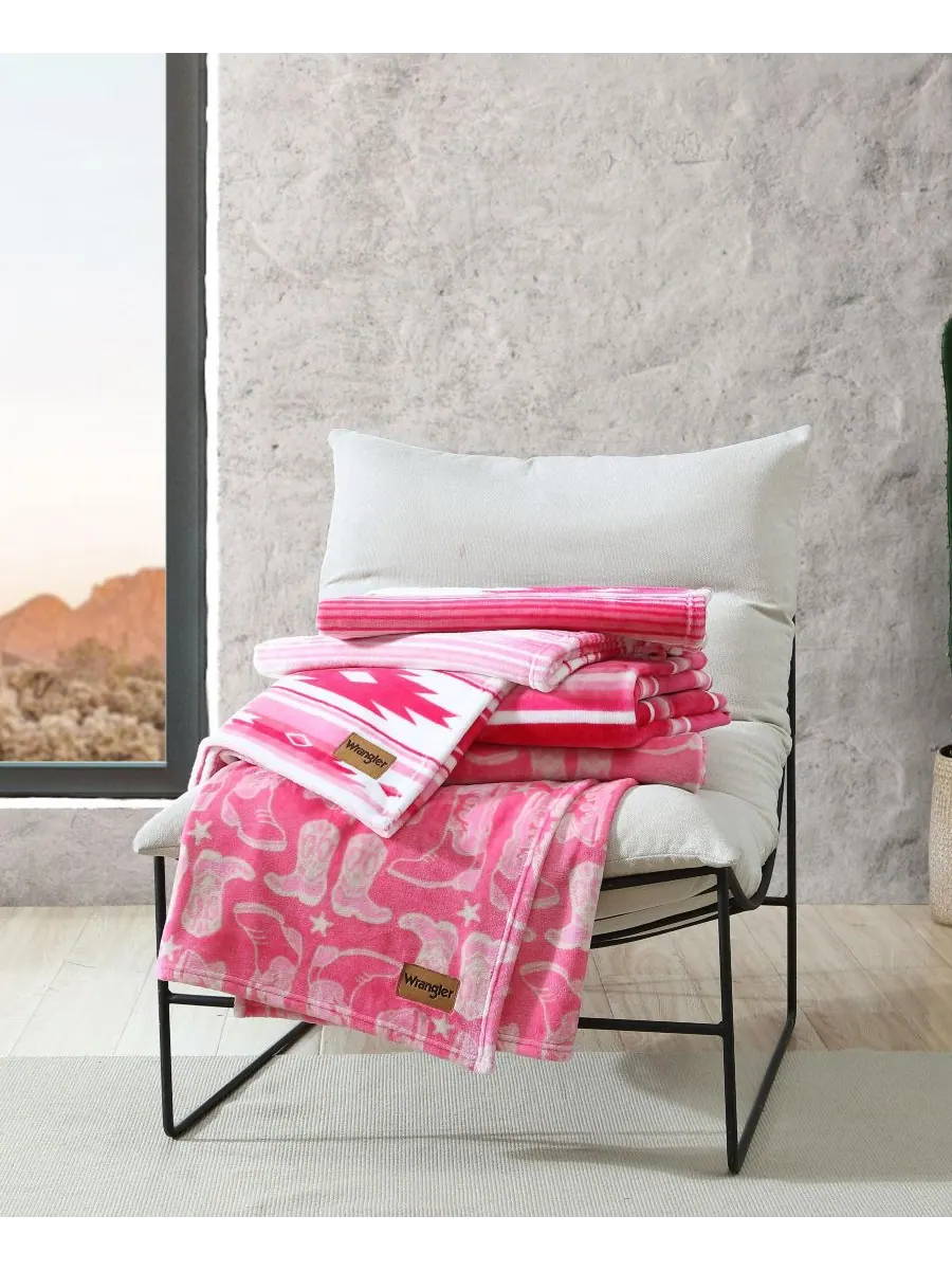 Ультрамягкий плюшевый флисовый плед, 50 x 60 дюймов Wrangler, Saddle Stripe — изображение 3 из 7