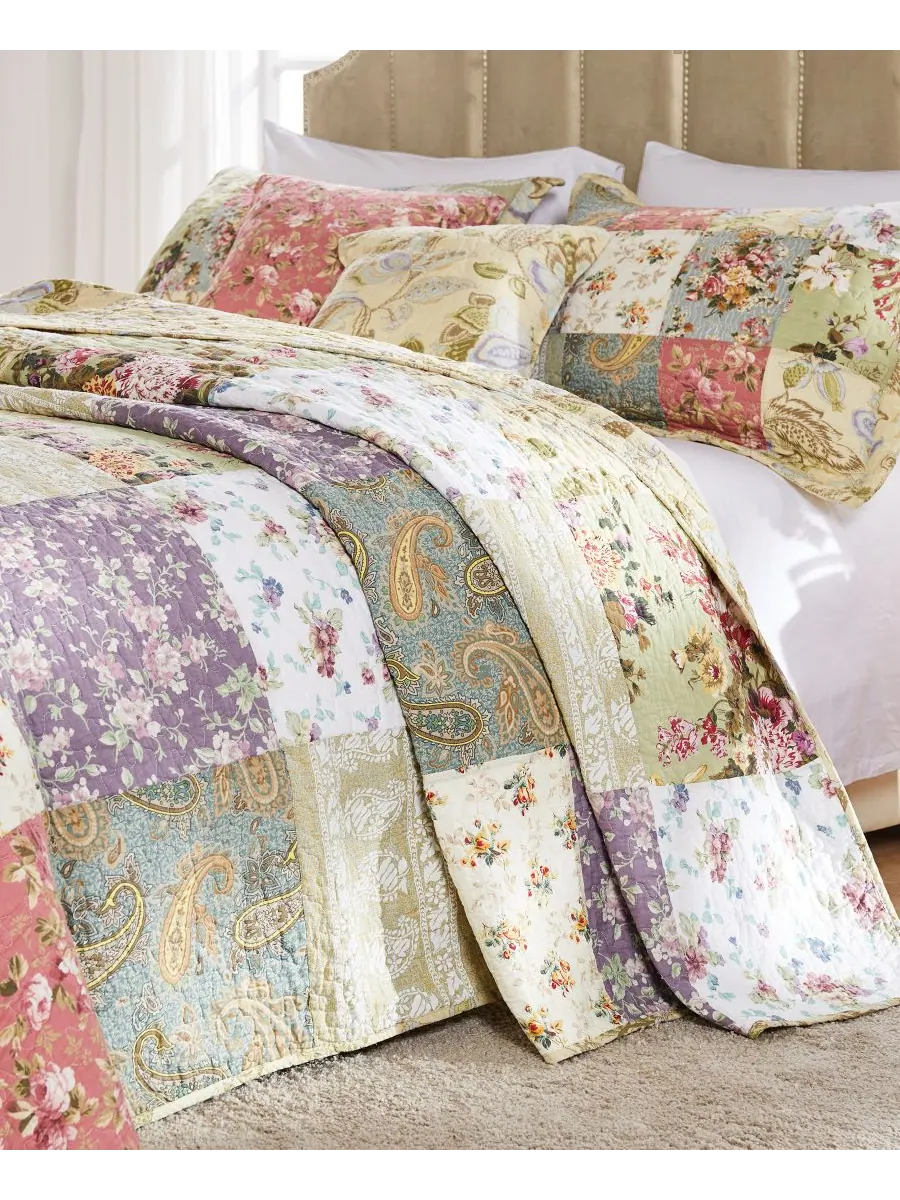 Greenland Home Fashions Комплект постельного белья Blooming Prairie Authentic Patchwork из 3 — изображение 3 из 4
