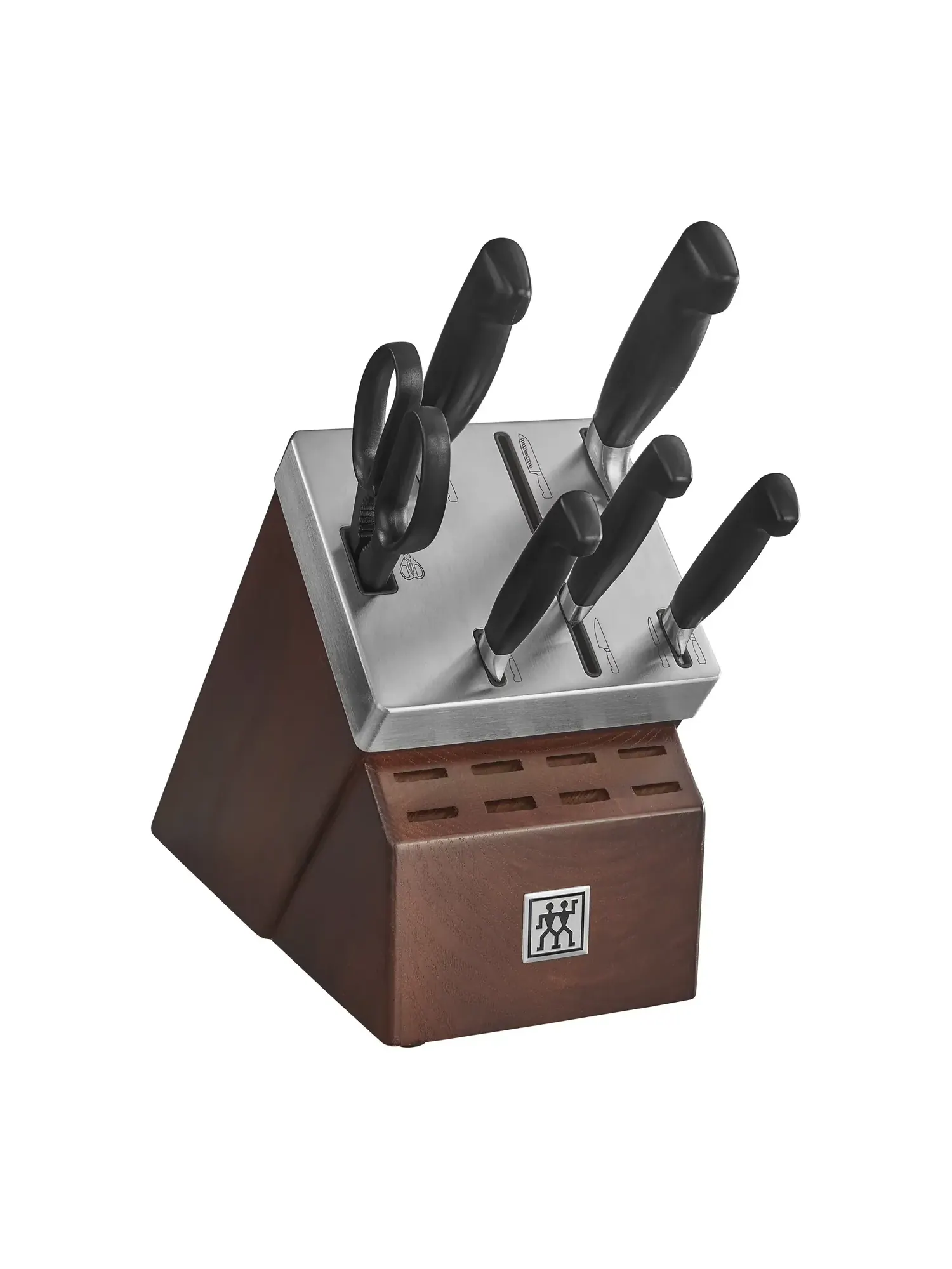 Набор ножей самозатачивающихся ZWILLING Four Star, 7 предметов, коричневый/ясень