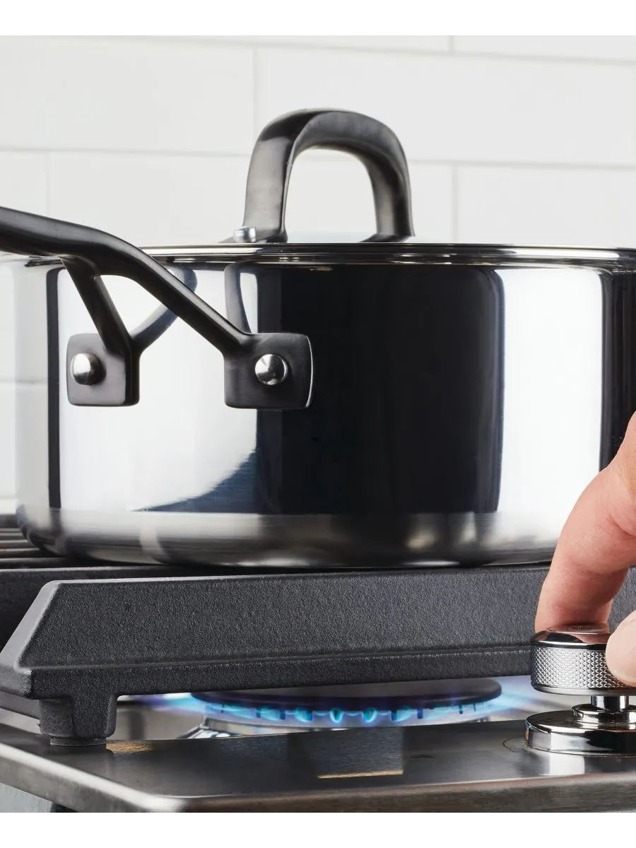 Ковш с крышкой KitchenAid 5-Ply Clad Stainless Steel Induction, 1,4 л, Полированная сталь с черной — изображение 2 из 5