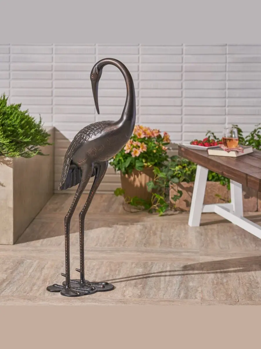 Садовая фигурка птицы, металл, античный бронзовый Streamdale Furniture, Antique Bronze