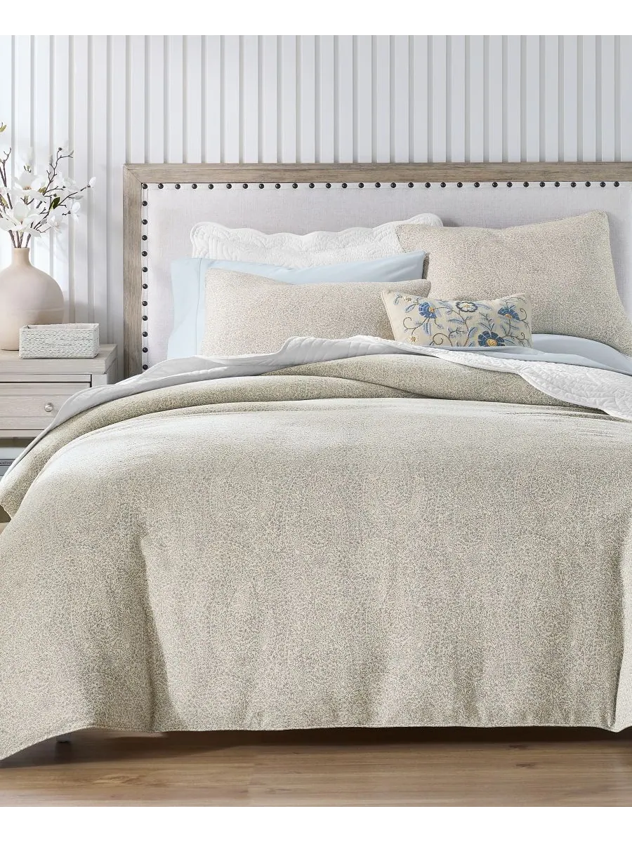 Комплект постельного белья Emilia Paisley из 3 предметов, размер Full/Queen Charter Club, Ocean Comb
