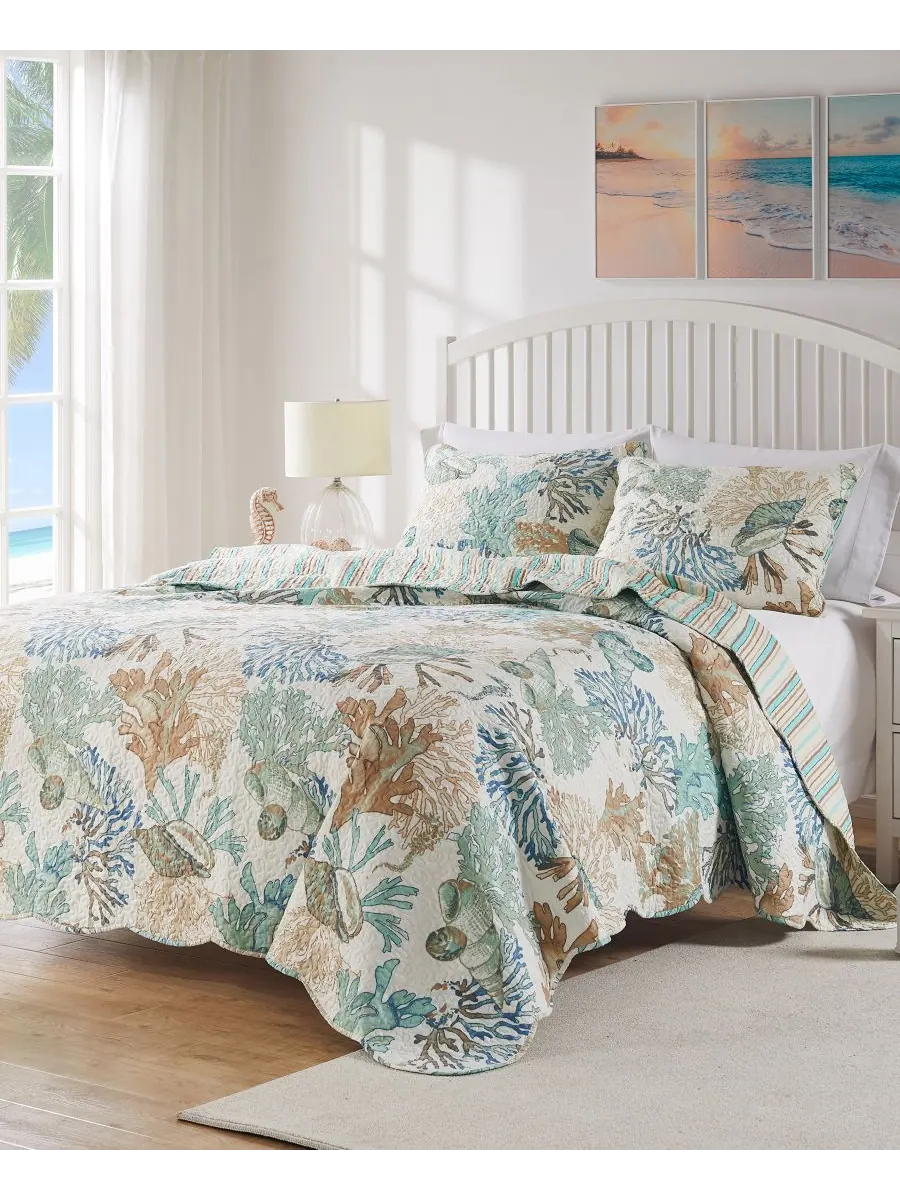Комплект постельного белья Atlantis Jade из 3 предметов, размер King Greenland Home Fashions, цвет