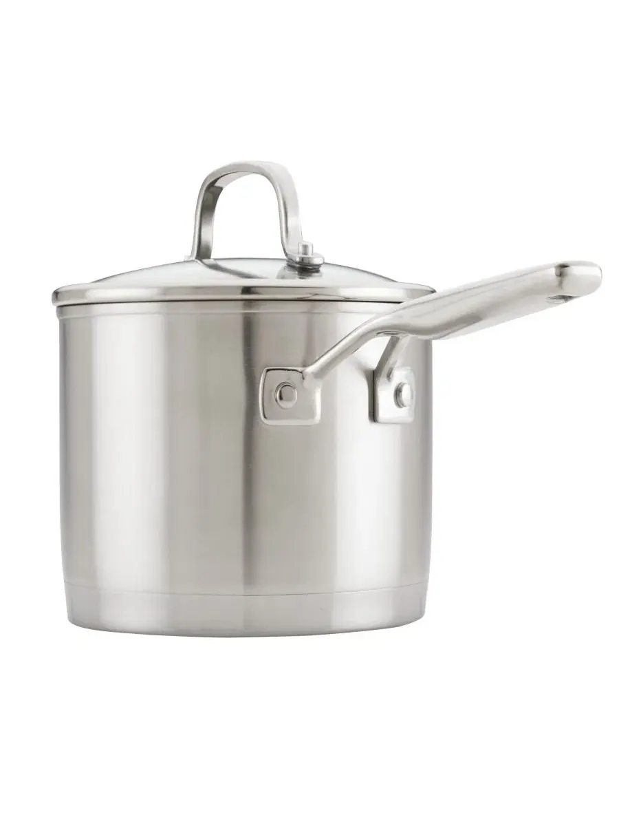 Кастрюля 2,8 л из нержавеющей стали с крышкой KitchenAid, Brushed Stainless Steel — изображение 4 из 9