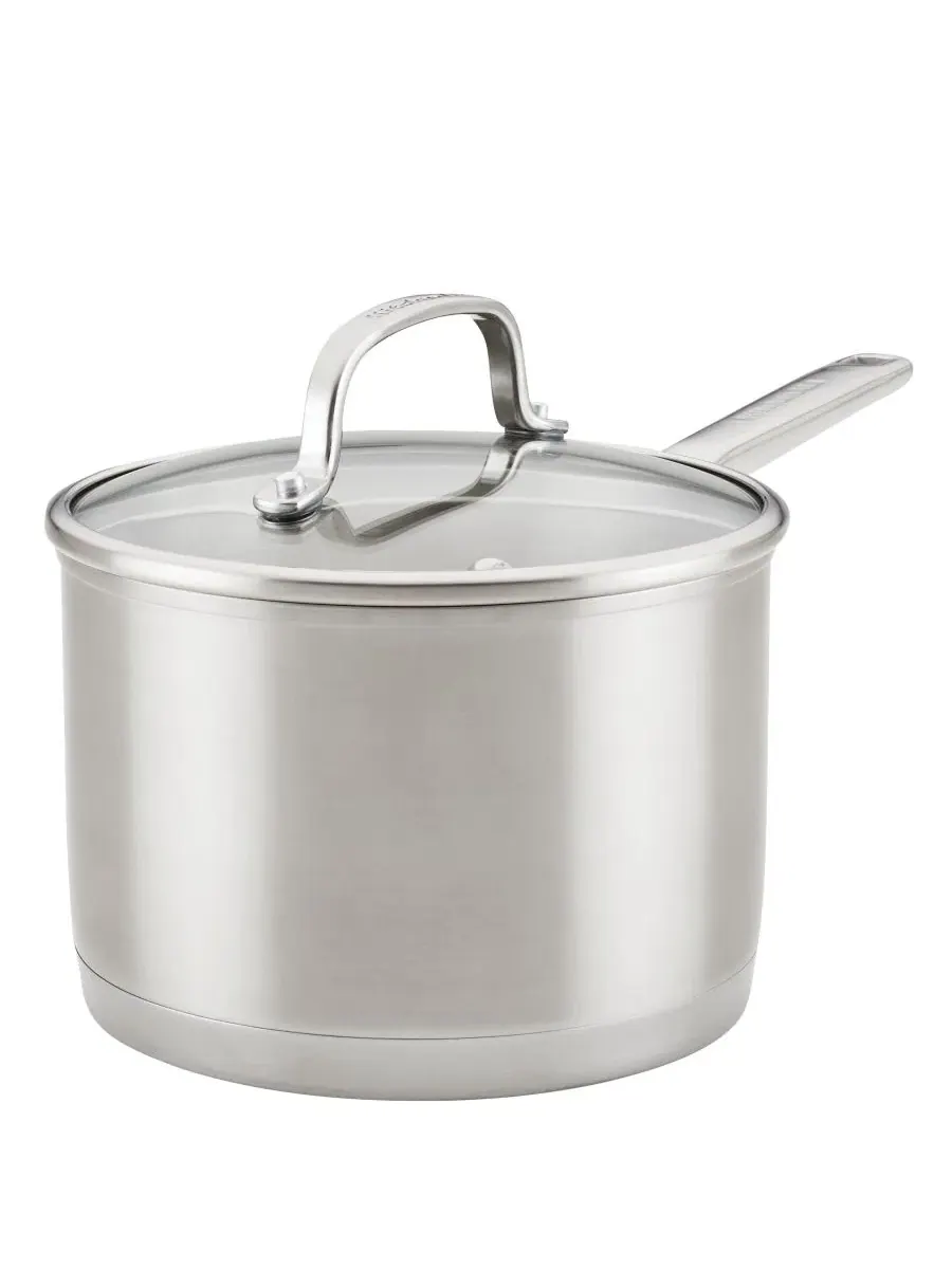 Кастрюля 2,8 л из нержавеющей стали с крышкой KitchenAid, Brushed Stainless Steel — изображение 7 из 9