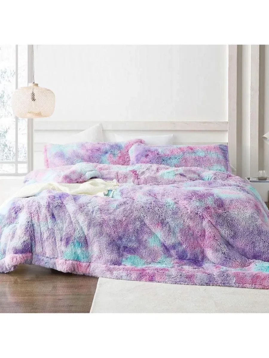 Комплект одеял Oversized Unicorn Dreamz Starburst Rainbow Purple, Twin XL Coma Inducer, Starburst