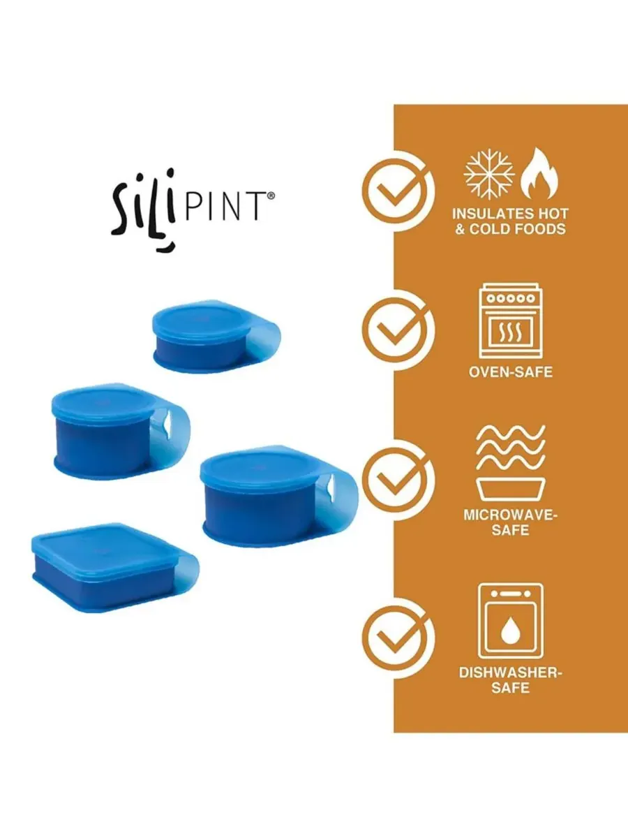 Контейнеры для хранения и разогрева пищи Silipint Go Go Bowls, Deep Pool — изображение 2 из 9