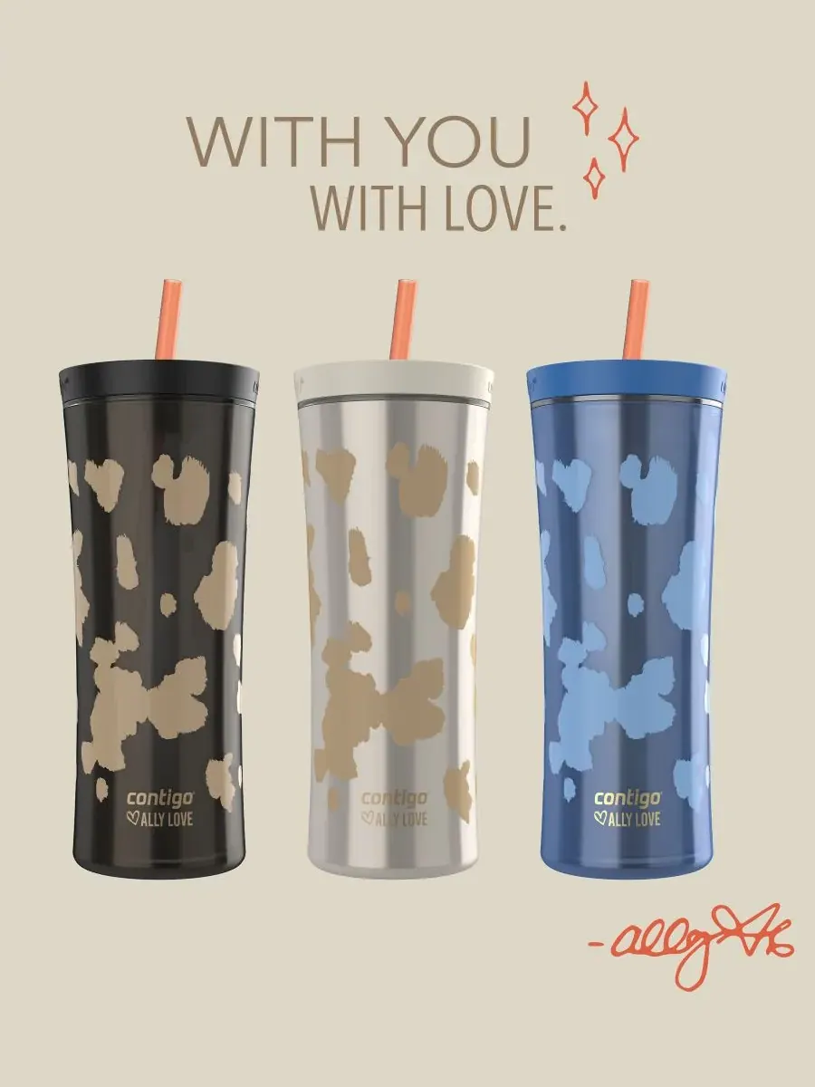 Стакан для коктейля Ally Love Streeterville Shake Go, 0,6 л Contigo, Oatmilk Cowprint — изображение 6 из 7