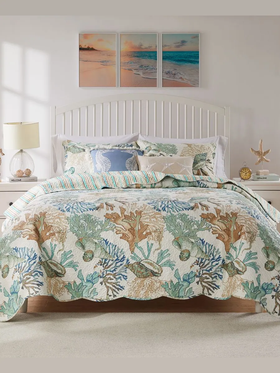 Комплект постельного белья Atlantis Jade из 3 предметов, размер Full/Queen Greenland Home Fashions — изображение 2 из 4