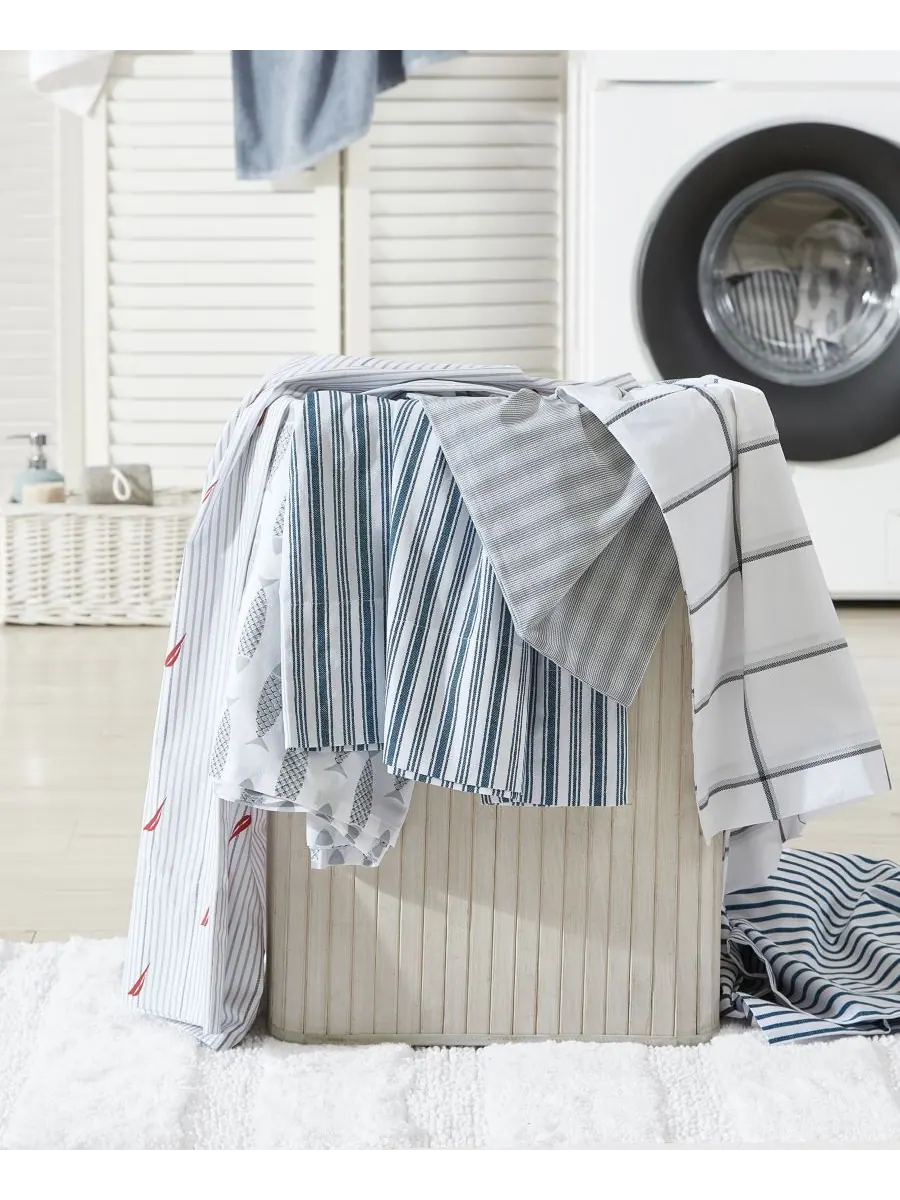 Комплект постельного белья Michael Plaid из хлопкового перкаля, 4 предмета, размер Queen Nautica — изображение 6 из 8
