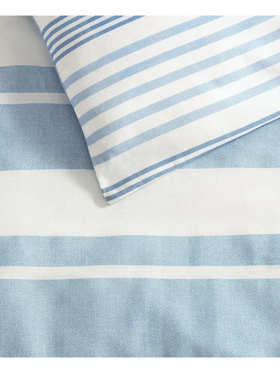 Комплект постельного белья Riverside Stripe из хлопка, двусторонний, 3 предмета, размер Full/Queen — изображение 5 из 6