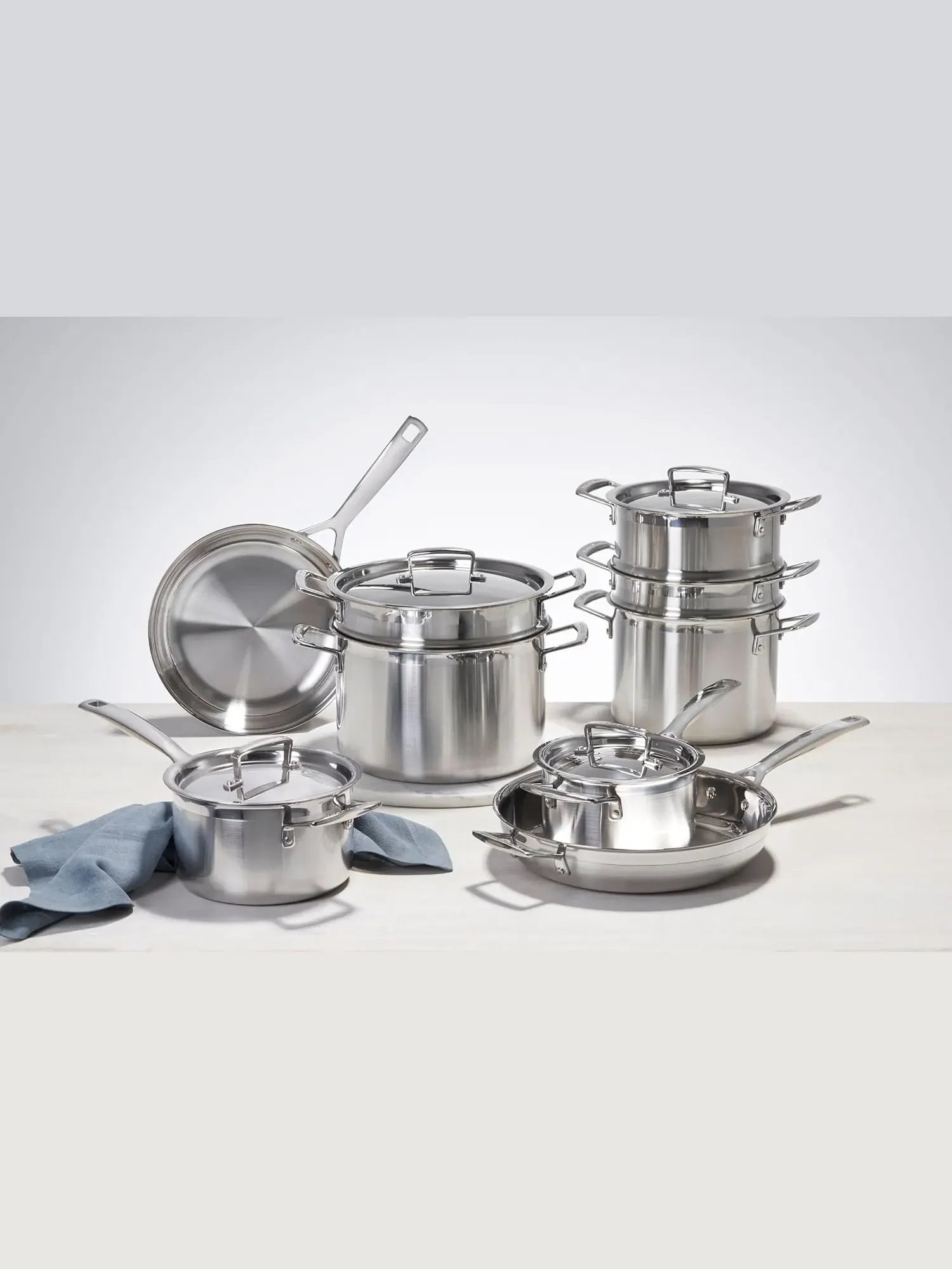 Кастрюля Le Creuset 3-Ply Stainless Steel, 9,5 л, 28 см, нержавеющая сталь — изображение 6 из 7
