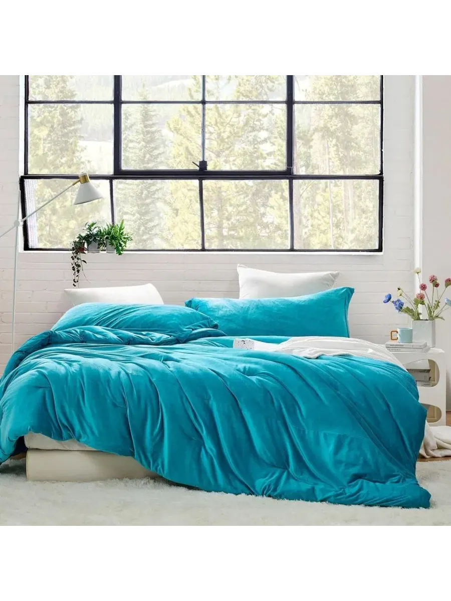 Одеяло с наполнителем 500 GSM, с принтом Love Thick Coma Inducer, Tahitian Teal
