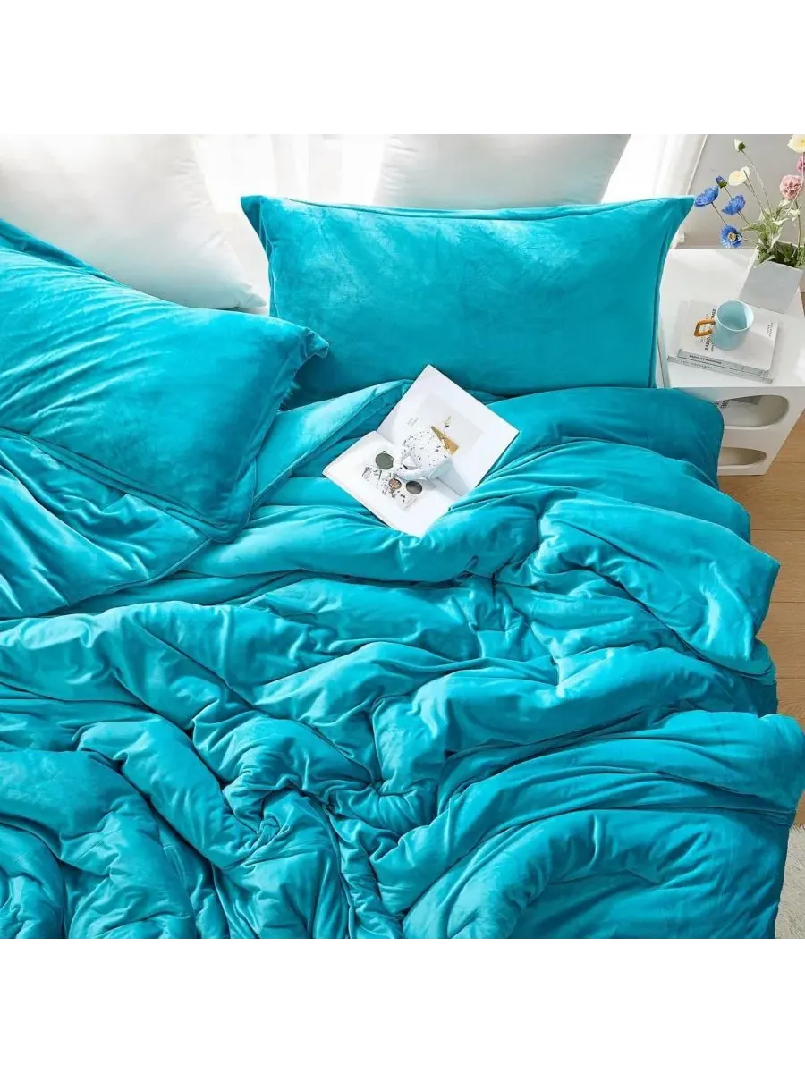 Одеяло с наполнителем 500 GSM, с принтом Love Thick Coma Inducer, Tahitian Teal — изображение 2 из 3