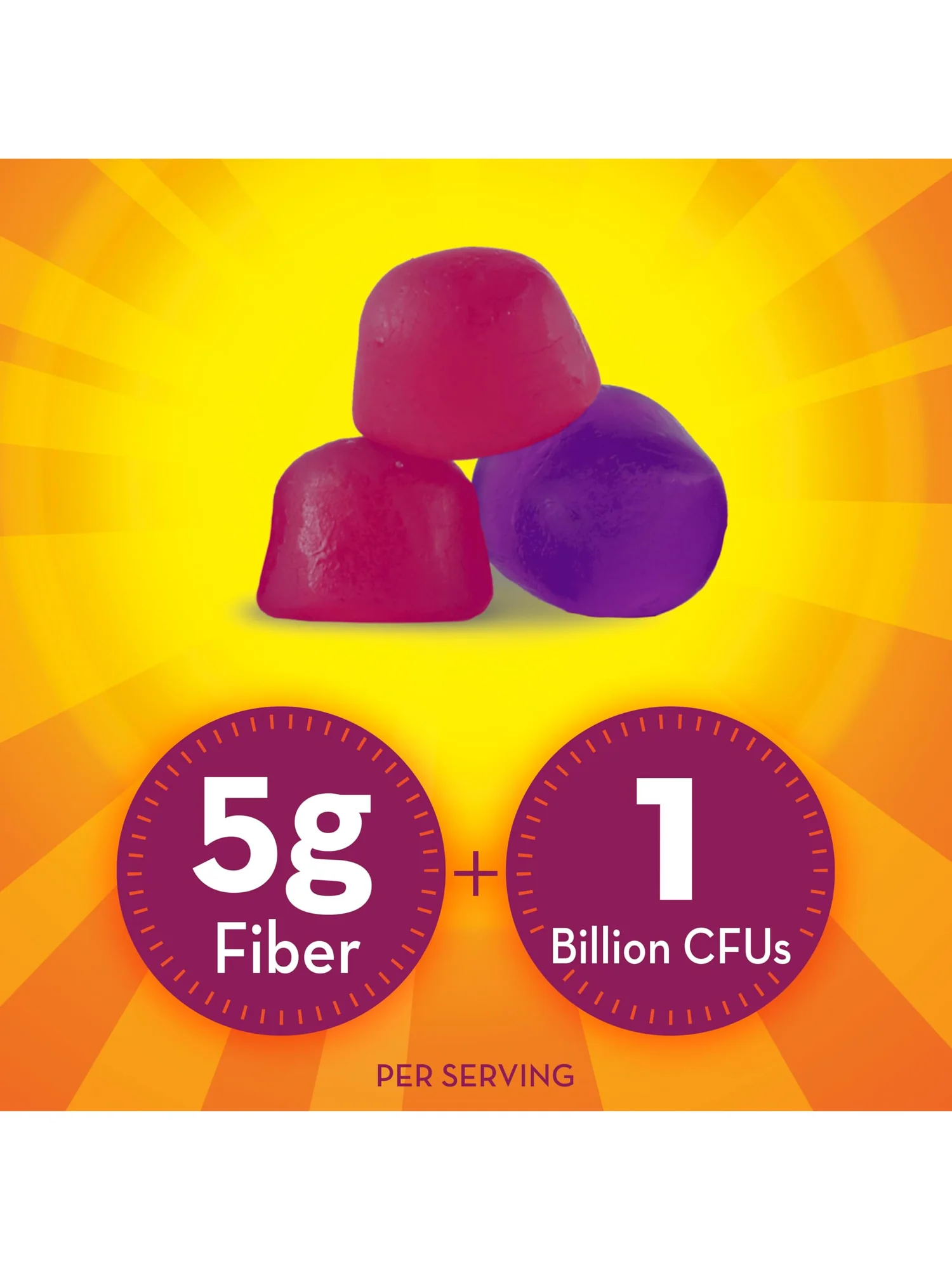 Metamucil Fiber пребиотические жевательные мармеладки, клубника-киви (90 шт) — 3
