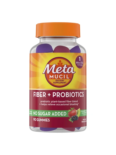 Metamucil Fiber пребиотические жевательные мармеладки, клубника-киви (90 шт)