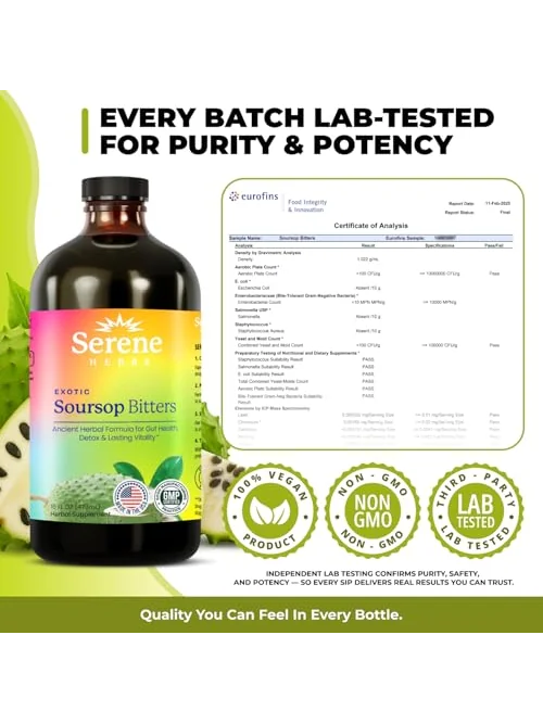 Serene Herbs Soursop Bitters — травяной тоник для очищения организма — 5