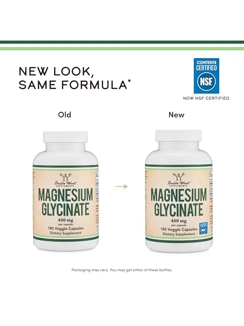 Double Wood Magnesium Glycinate 400 мг, 180 капсул — 3