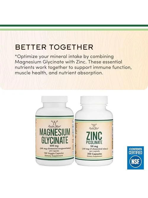 Double Wood Magnesium Glycinate 400 мг, 180 капсул — 6