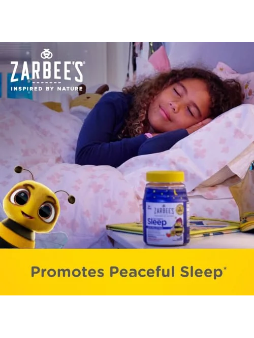 Zarbee's Kids Sleep — мармеладки с мелатонином 1 мг, клубника — 4