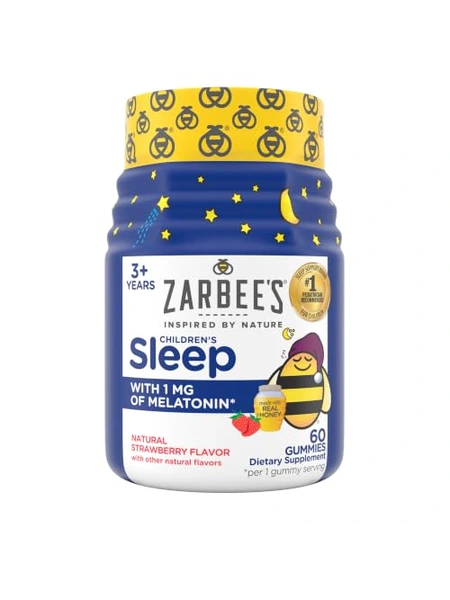 Zarbee's Kids Sleep — мармеладки с мелатонином 1 мг, клубника