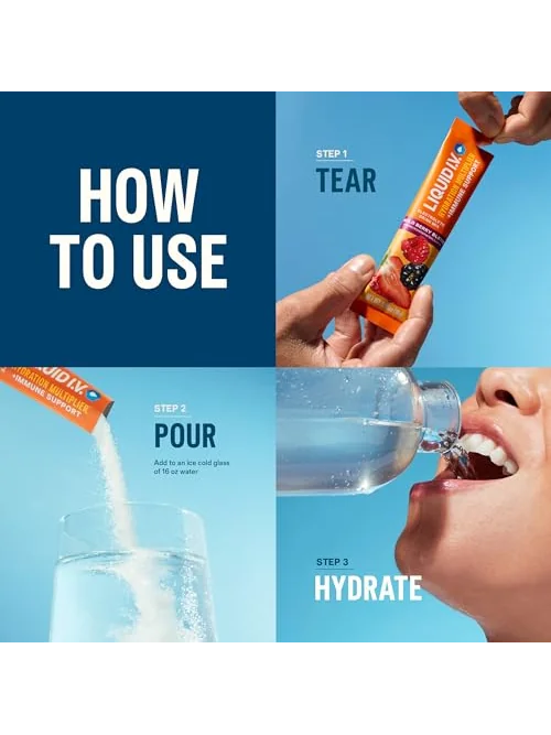Liquid I.V. Hydration Multiplier + Immune Support — электролитный напиток, мандарин, 14 порций — 4