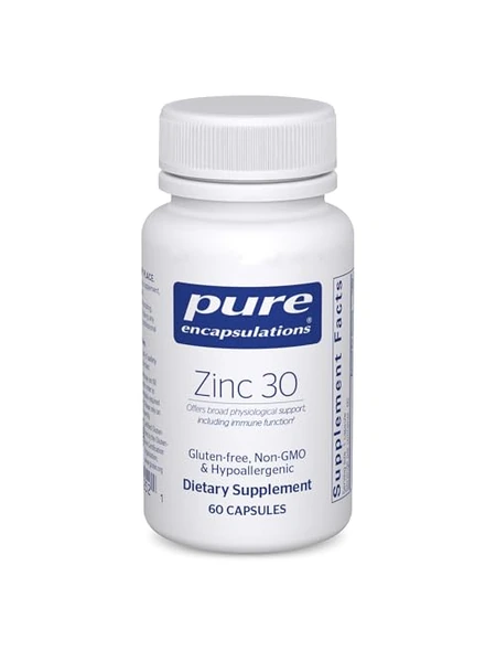 Pure Encapsulations Zinc 30 мг, цинк пиколинат, 60 капсул