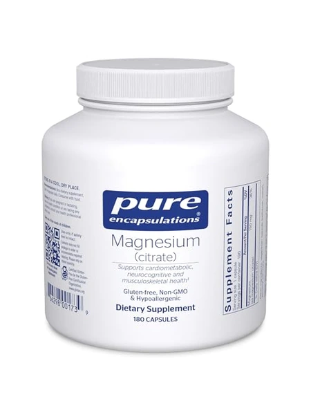 Pure Encapsulations Магний цитрат, 180 капсул