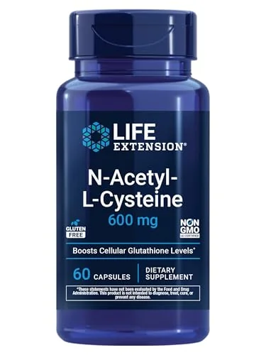 Life Extension NAC 600 мг, N-ацетилцистеин, 60 капсул — 1